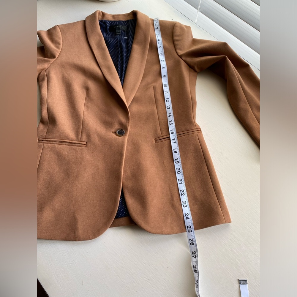J.Crew Blazer Jacket Brown Size 2 - Picture 4 of 12